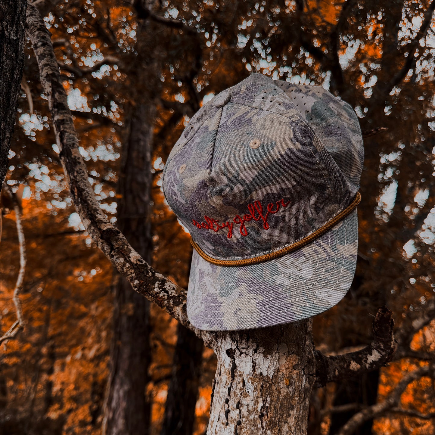 Salty Script Camo Hat