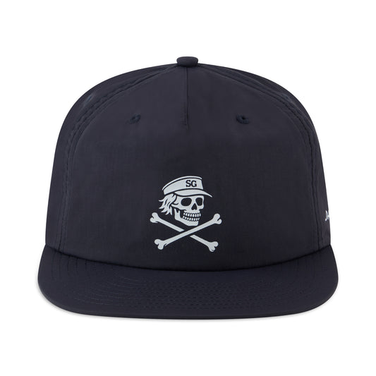 The Deep Blue Grim and Crossbones Surf Hat (navy blue)