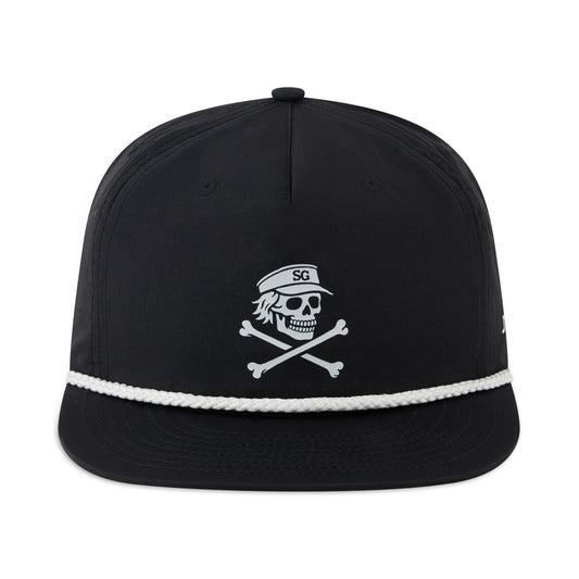 The Blackbeard Grim & Crossbones Surf Hat (black)
