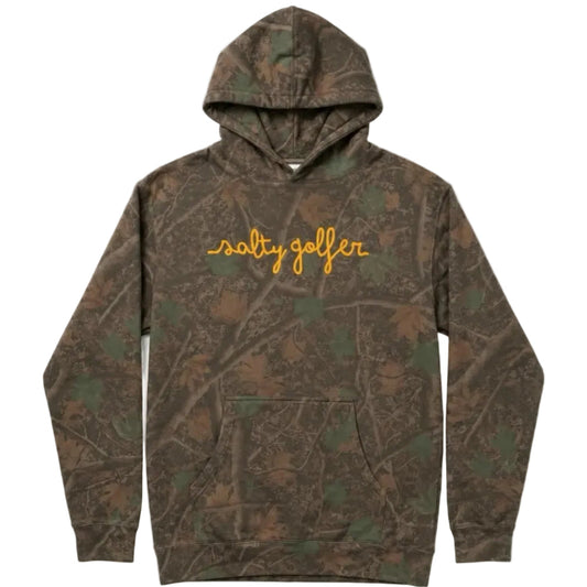 Salty Script Camo Hoodie