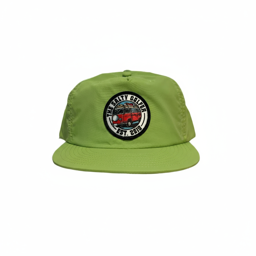The Hippie G "Key Lime" Patch Hat (light green)