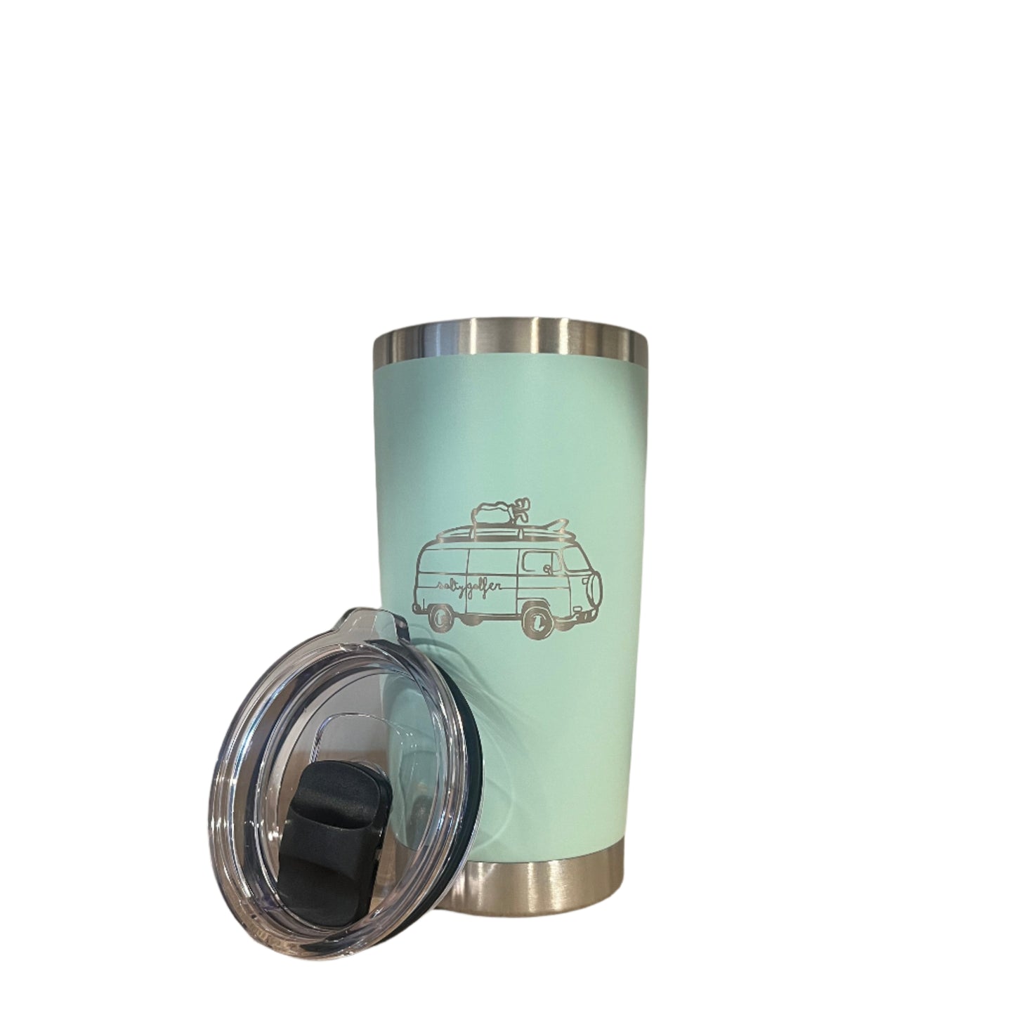 The Salty Golfer Flagship Bus Laser Engraved 20 Oz Tumbler