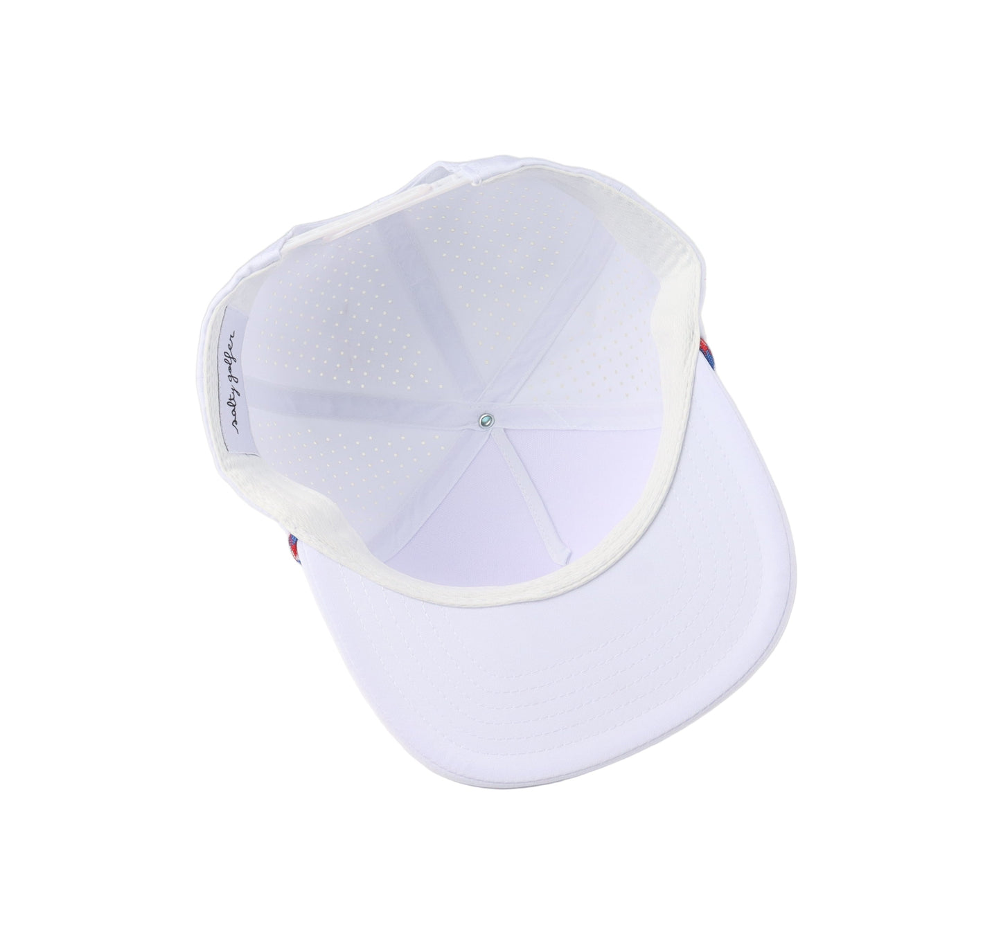 The White Caps Performance Hat (white with red/whit/blue rope)