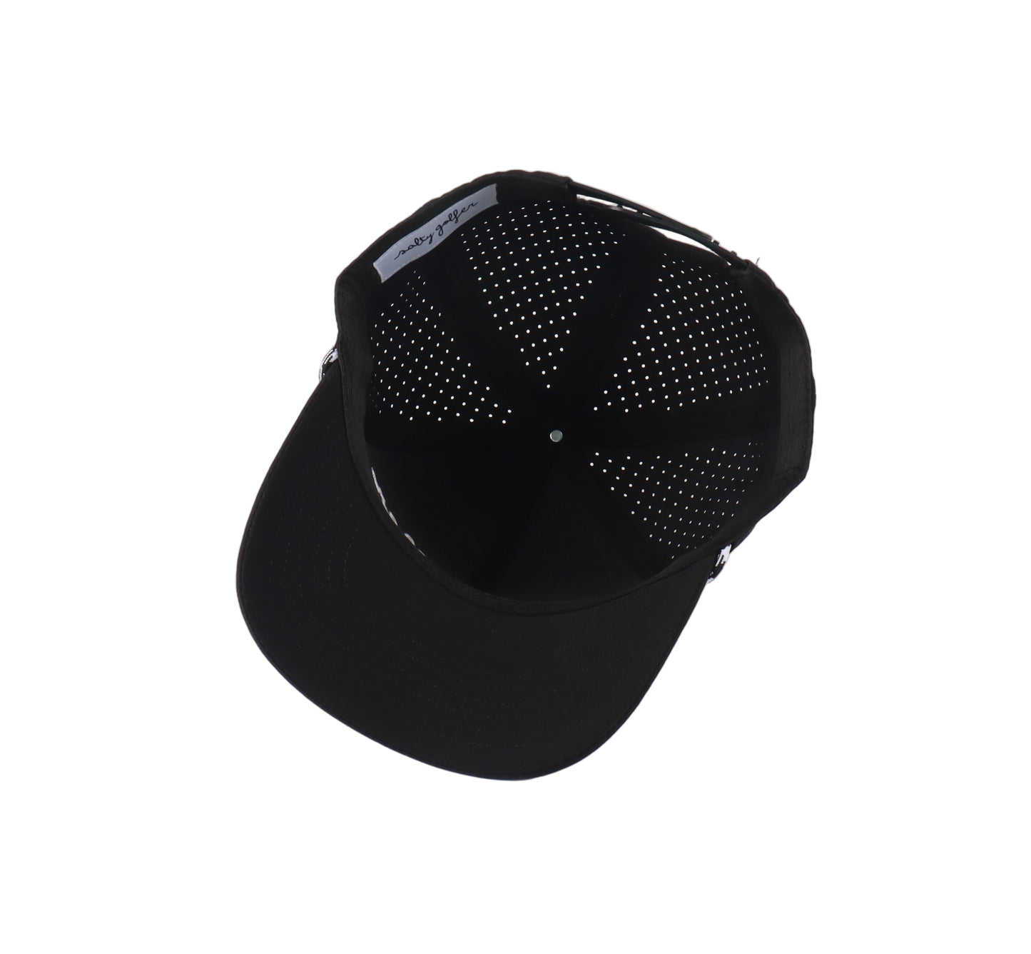 The Perfect Storm Performance Hat (black with black/white rope)