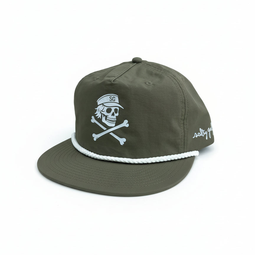 Call to Arms Grim and Crossbones Surf Hat (Army Green)