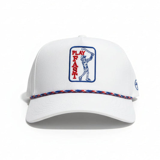 Play Fast Performance Rope Hat (White/Red,White,Blue Rope)