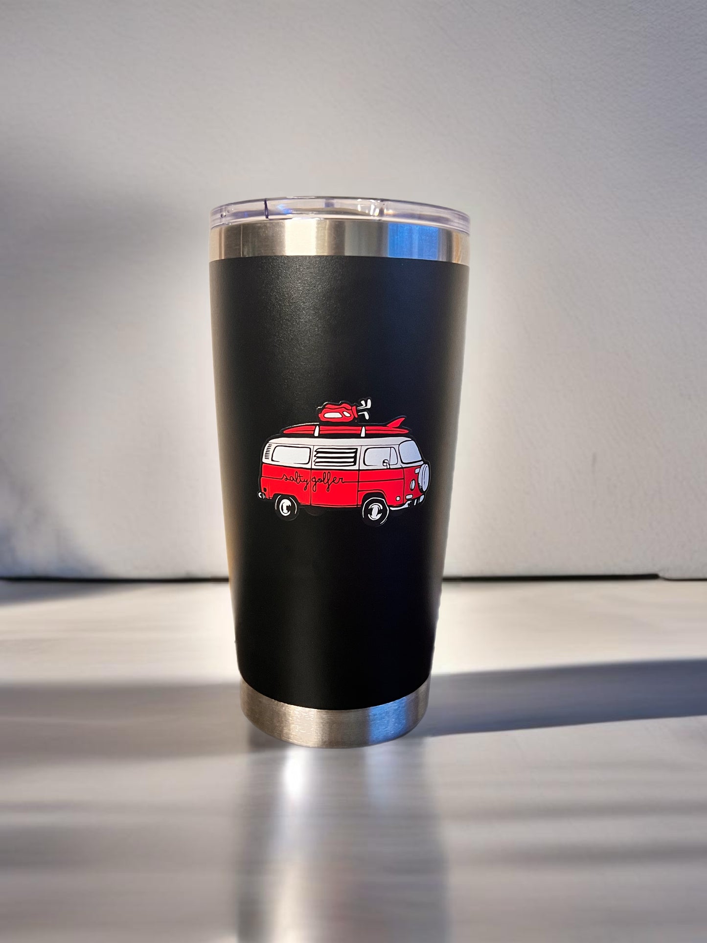 The Salty Golfer Flagship Bus 20 Oz Full Color Tumbler