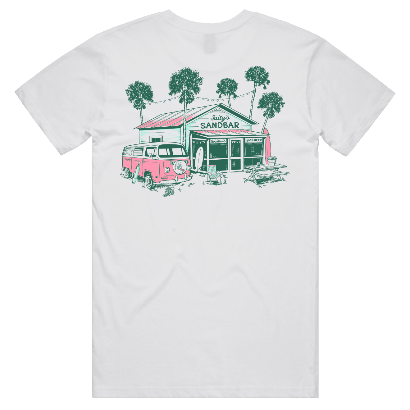 Salty's Sandbar (available in 4 colors)