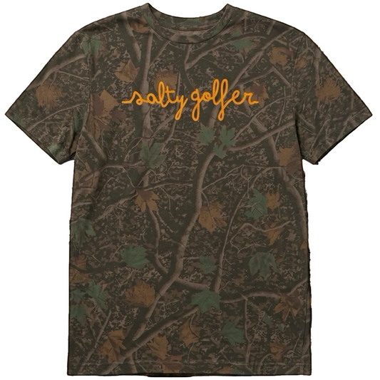 Salty Script Camo T-shirt