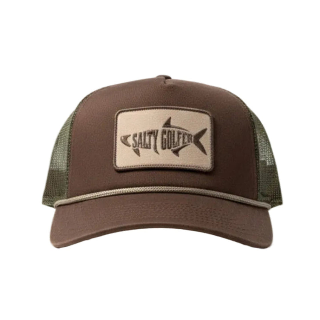 The Angler Trucker (brown w/ tiger camo mesh)