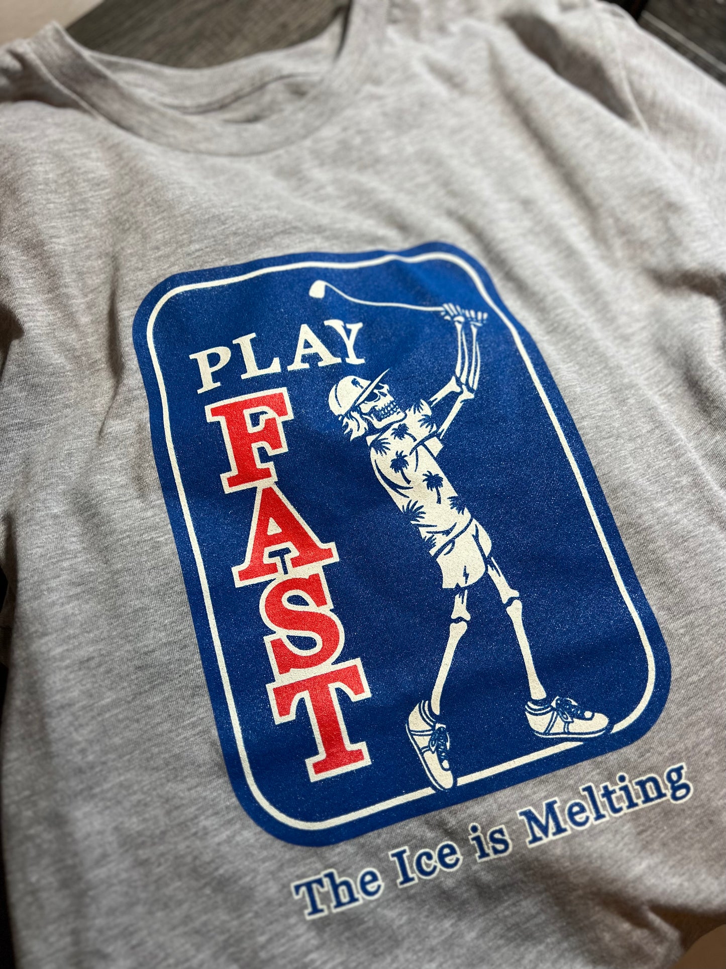 Play Fast Heather Grey Unisex T-shirt