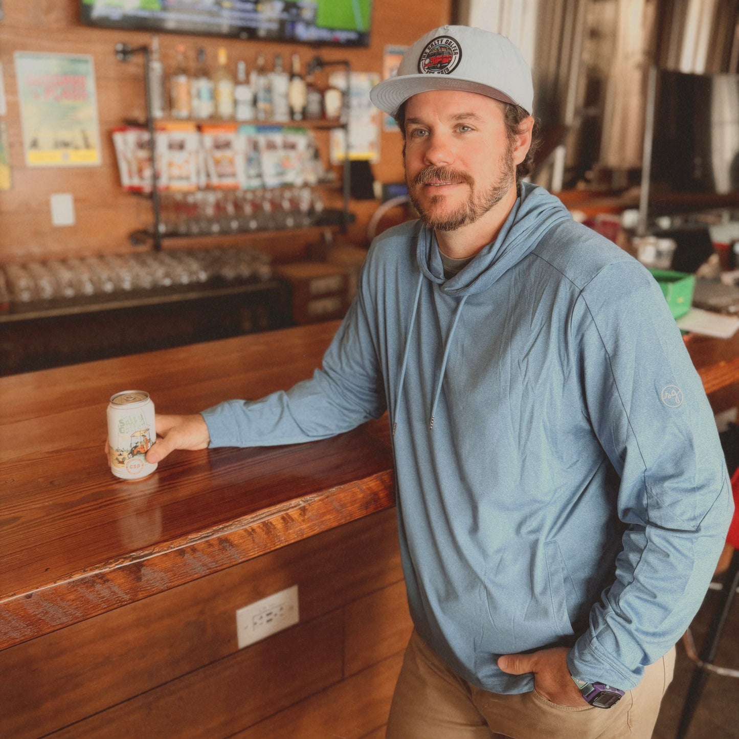 Marsh Drifter Performance Hoodie (Harbor Blue)