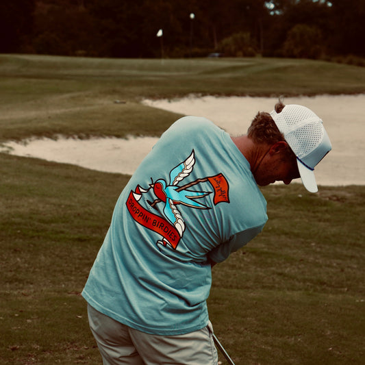 Pale Blue Droppin Birdies T-Shirt