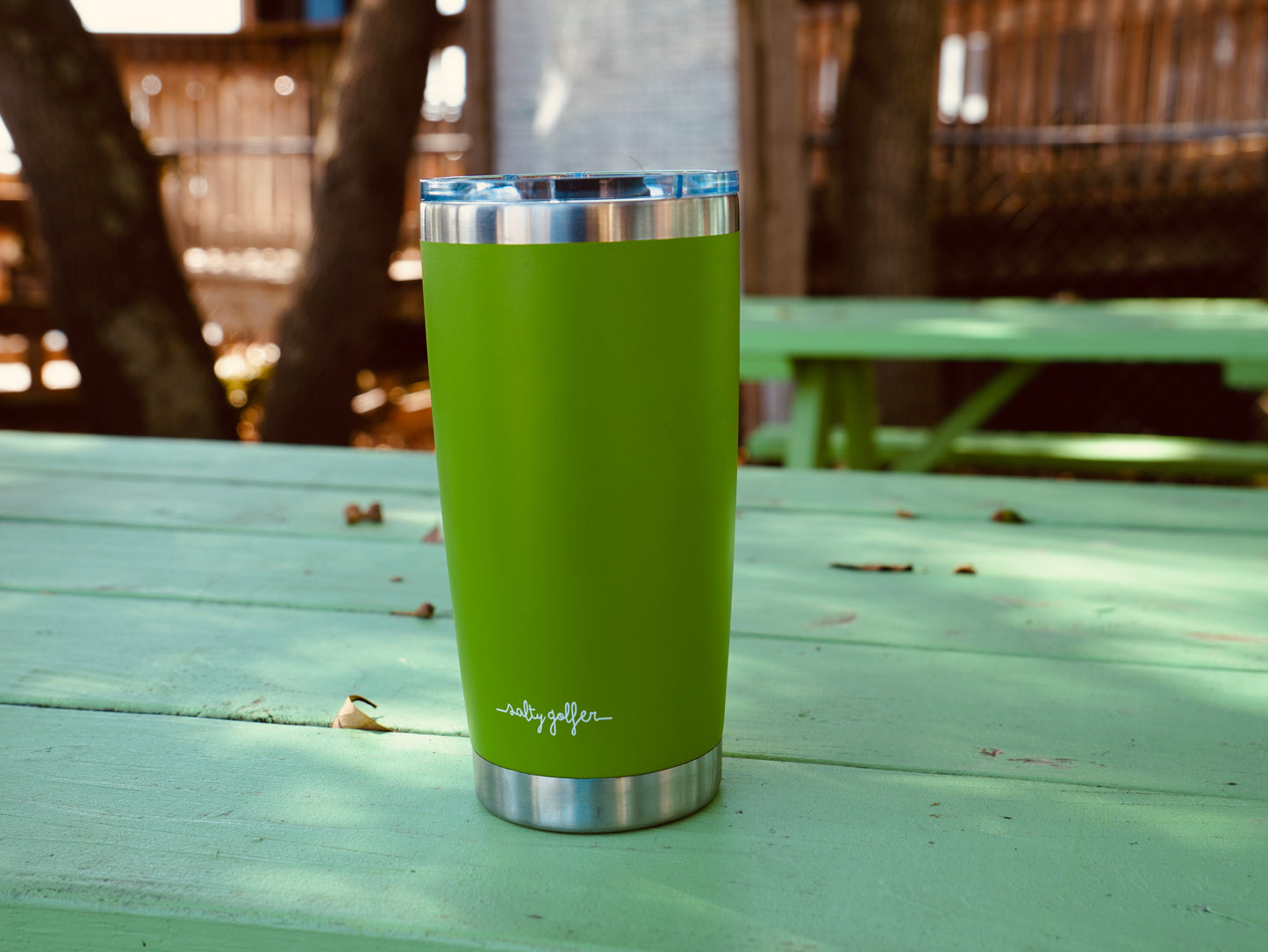 Dead Bogey Society 20 Oz Lime Green Full Color Tumbler