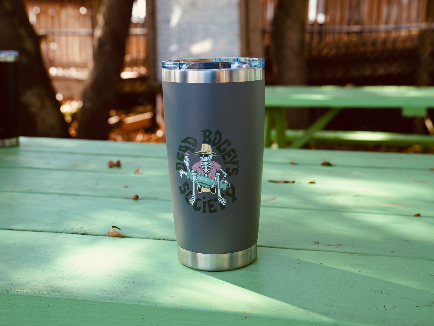 Dead Bogey Society 20 Oz Grey Full Color Tumbler