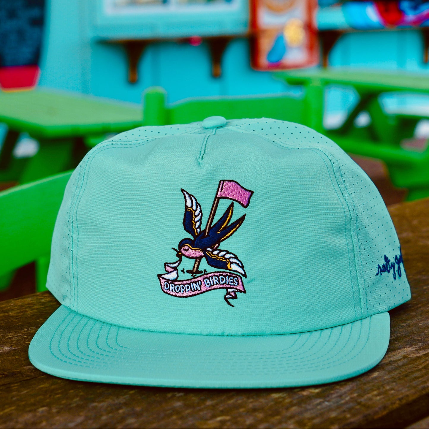 Seafoam Green Droppin' Birdies Hat