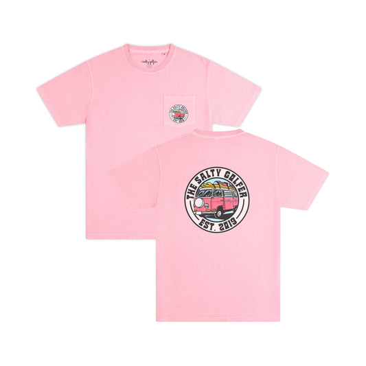 The Hippie G Pocket T-shirt Coral