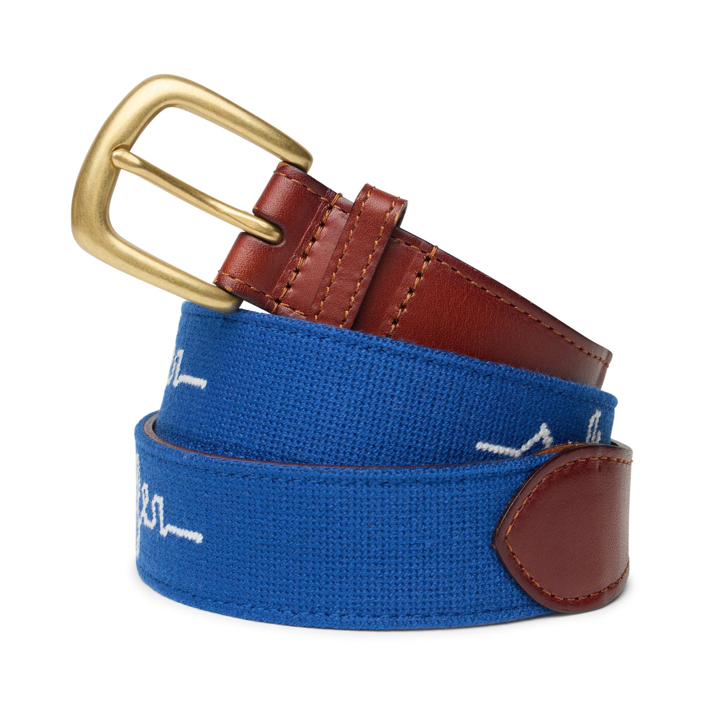 Salty Script Needlepoint Belt