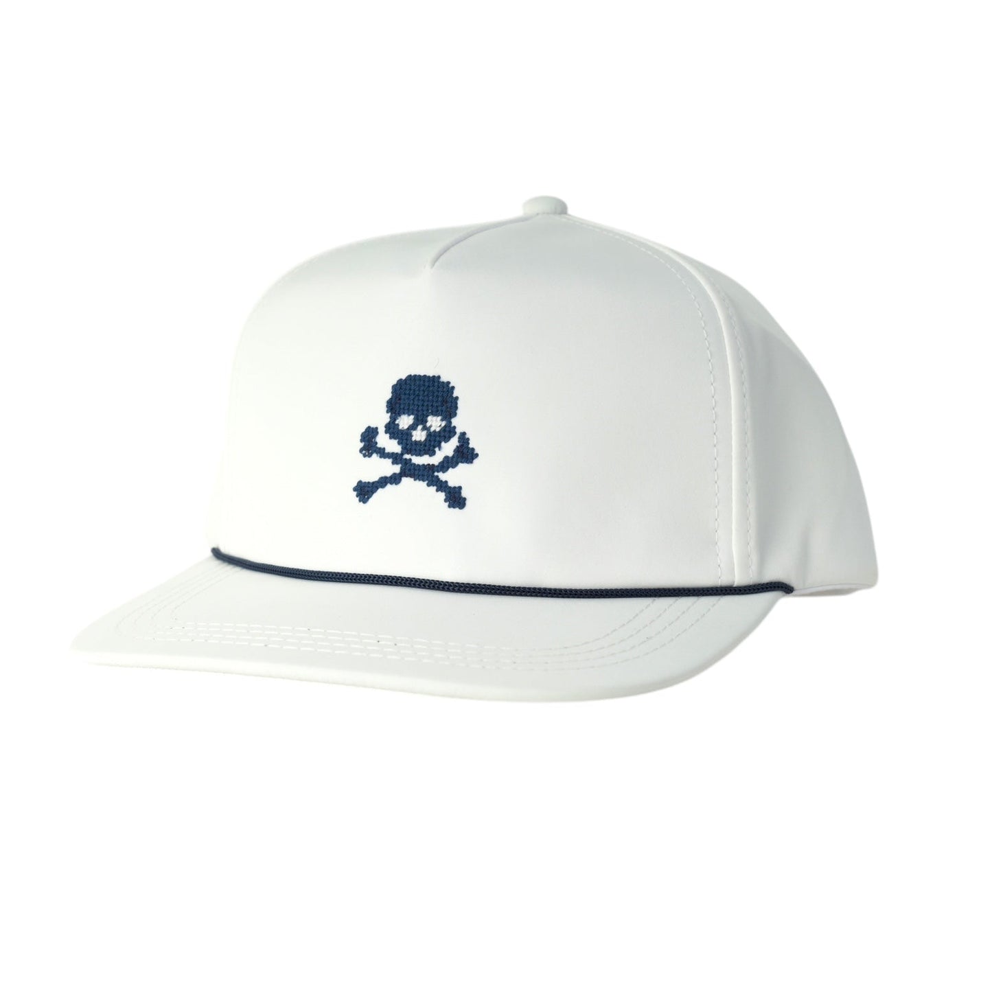 Jolly Roger Needlepoint Rope Hat