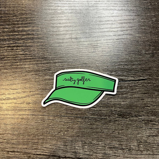 Salty Golfer 3 inch Visor sticker