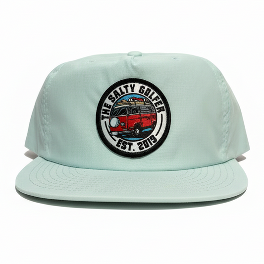 Hippie G "Lagoon Blue"Patch Hat (Aqua Blue)