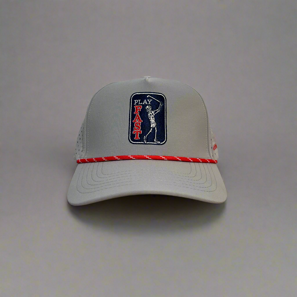 Play Fast Performance Rope Hat Grey with Red Rope