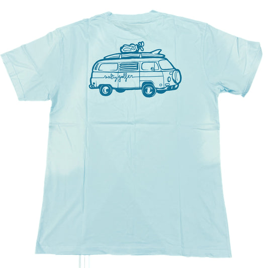 The White '72 Pocket T-Shirt Hydrangea Blue