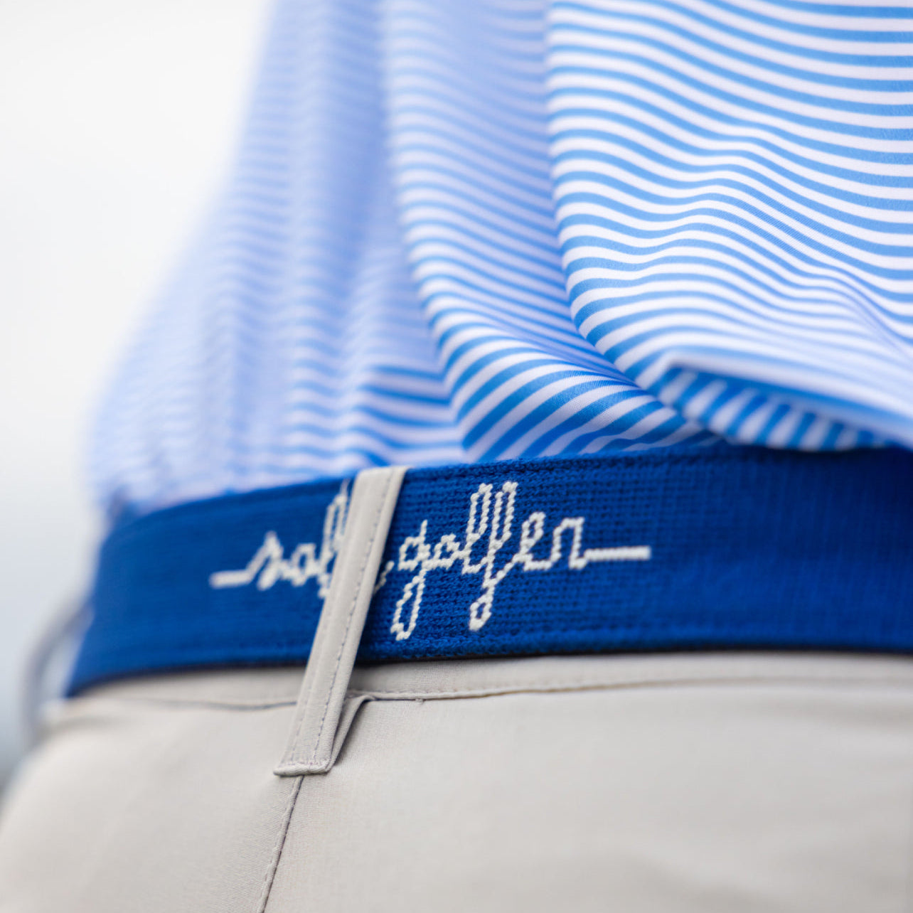 Salty Script Needlepoint Belt