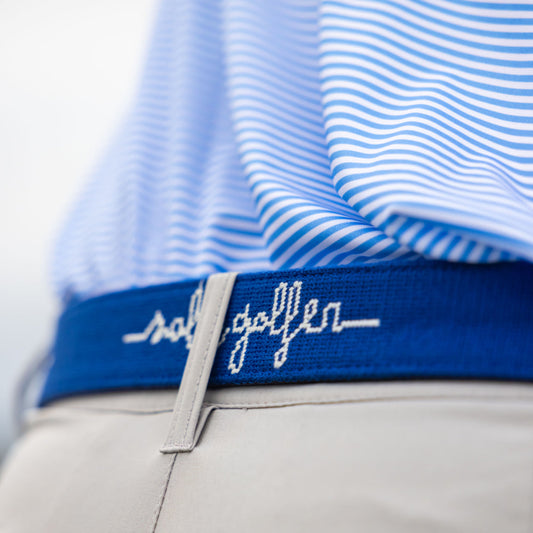 Salty Script Needlepoint Belt