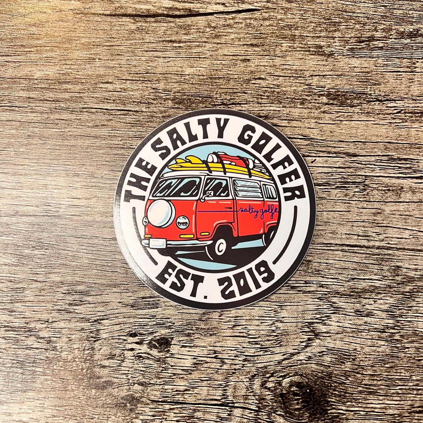 The Hippie G Bus 3 inch circle sticker