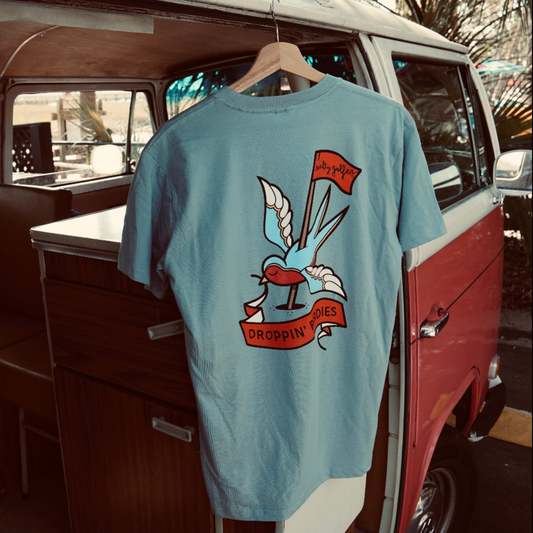 Pale Blue Droppin Birdies T-Shirt