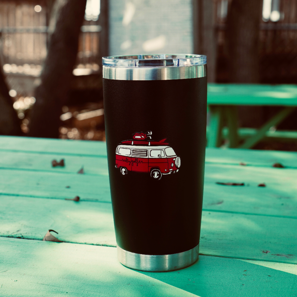 The Salty Golfer Flagship Bus 20 Oz Full Color Tumbler