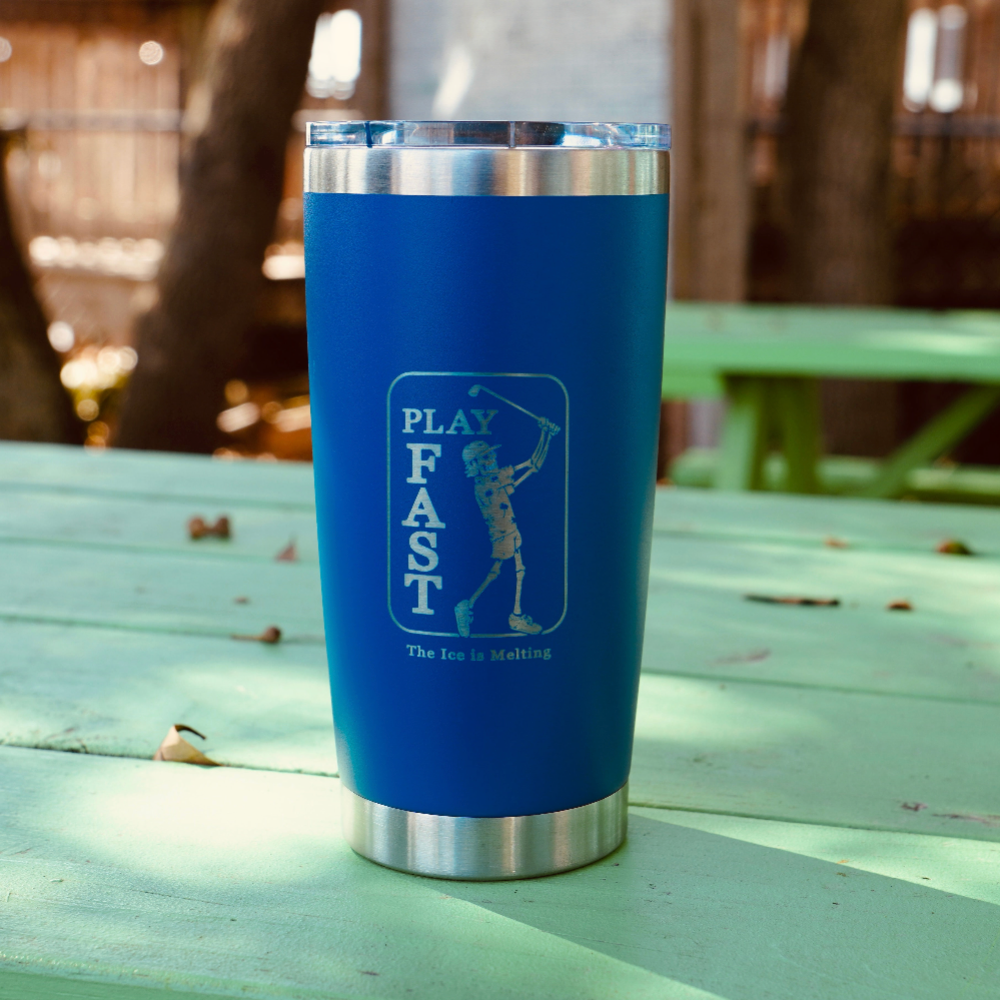 Play Fast The Ice is Melting 20 Oz Laser Engraved Tumbler