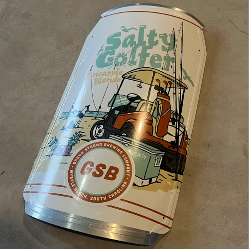 Large beer tin by the salty golfer