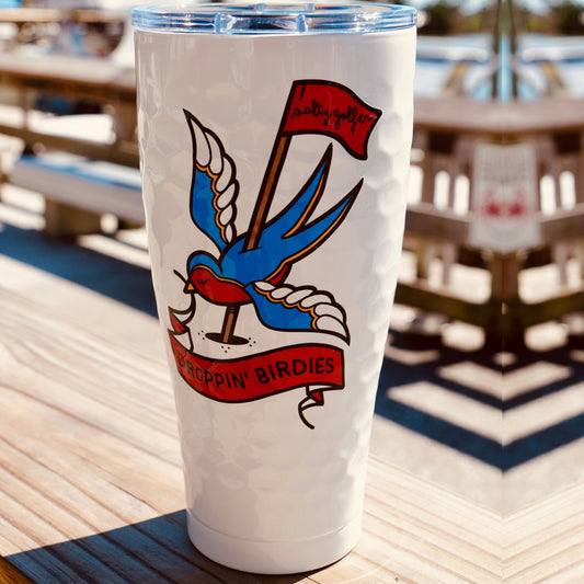 SIC X Droppin' Birdies 30 oz. Dimpled Golf Tumbler