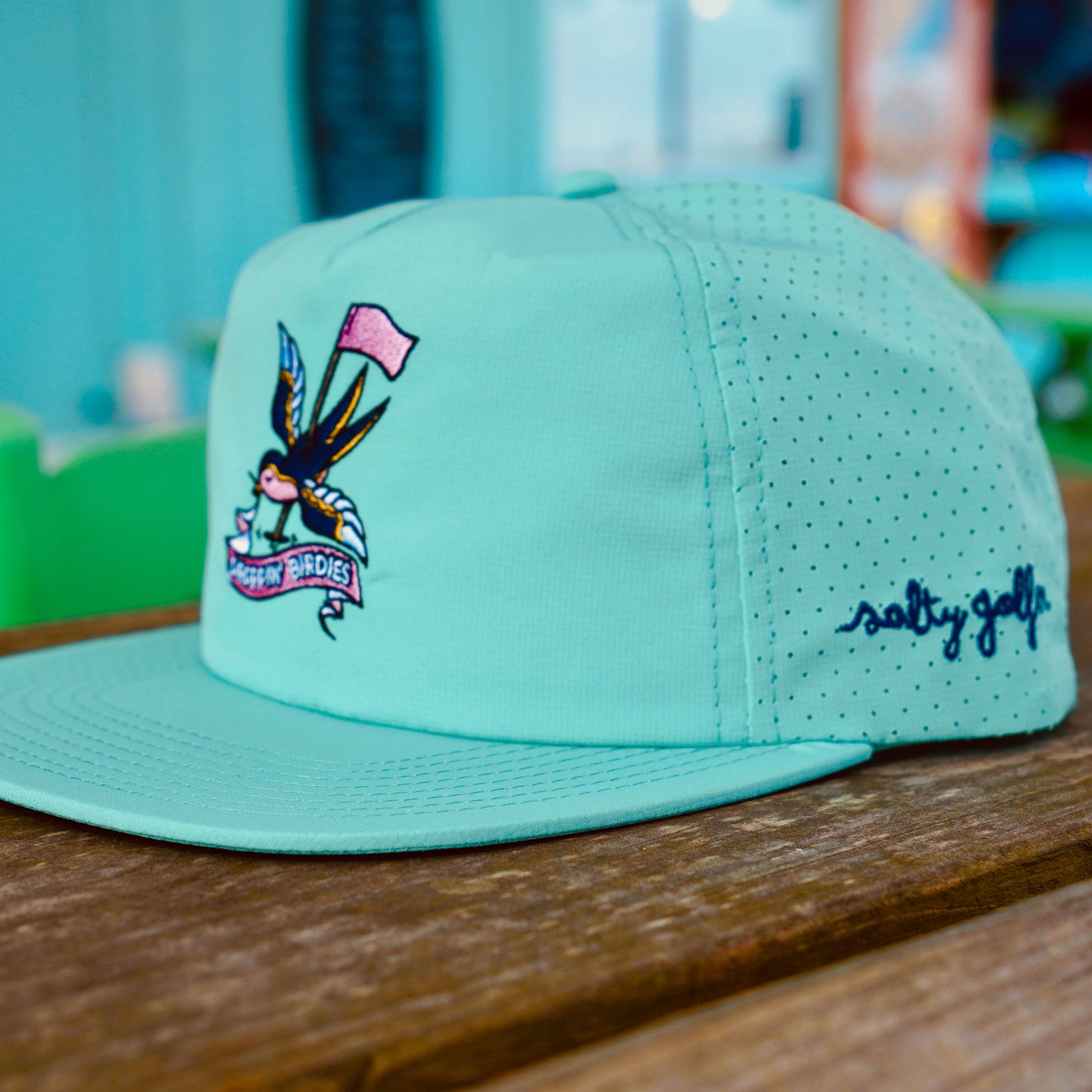 Seafoam Green Droppin' Birdies Hat