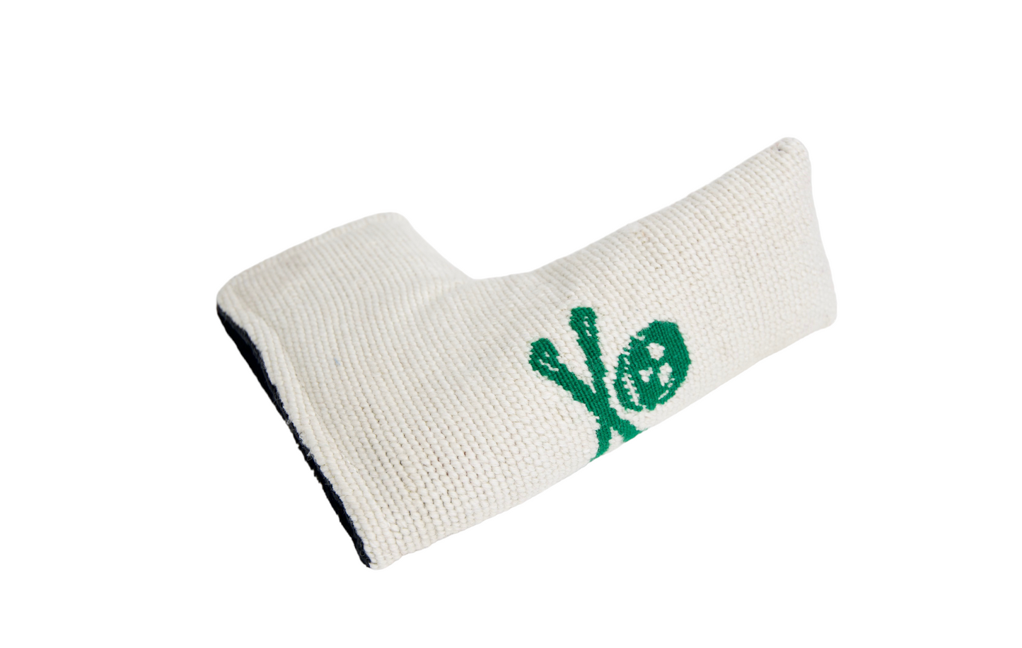 Jolly Roger White/Green Needlepoint Blade Putter Cover