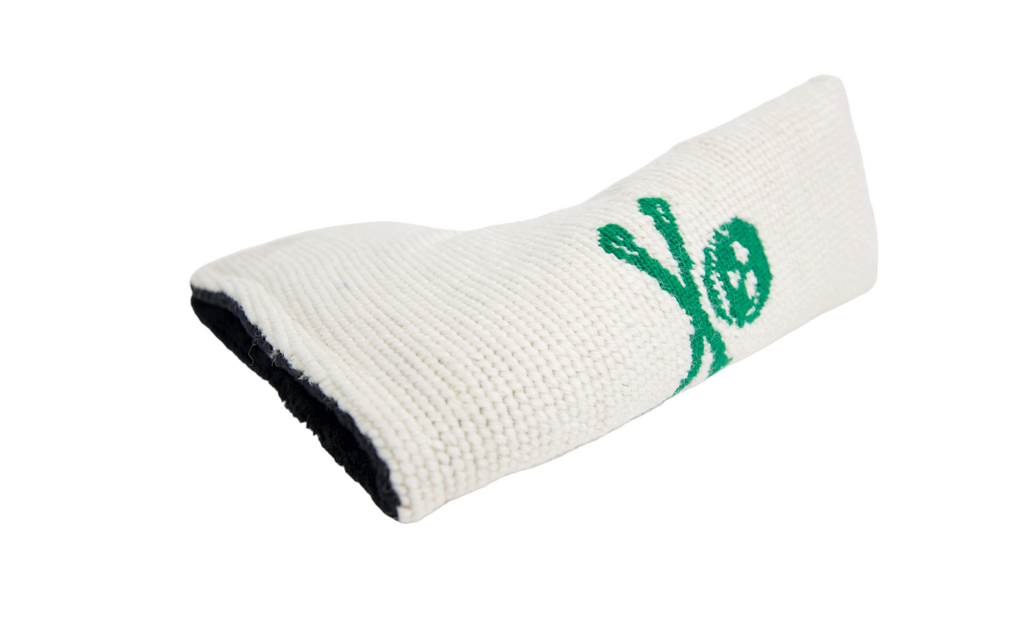 Jolly Roger White/Green Needlepoint Blade Putter Cover